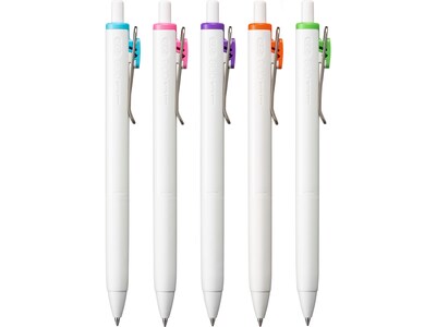 uni-ball one Retractable Gel Pen, Medium Point, Assorted Ink, 5/Pack (70381)