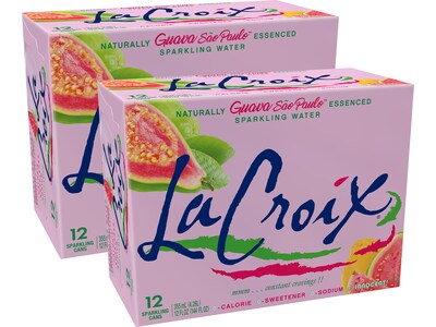 Lacroix Guava Sao Paulo Sparkling Seltzer Water, 12 Fl. Oz., 12 Cans/Pack, 2 Packs/Carton (15021761)