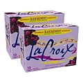 Lacroix Black RazZberry Sparkling Seltzer Water, 12 Fl. Oz., 12 Cans/Pack, 2 Packs/Carton (15021760)