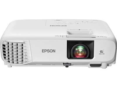 Epson 880X 3LCD 1080p Smart Portable Projector Bundle, White (V11H979X20)