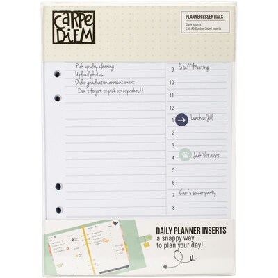 Simple Stories Daily Planner Essentials Double-Sided A5 Inserts, 156/Pkg (PE4946)