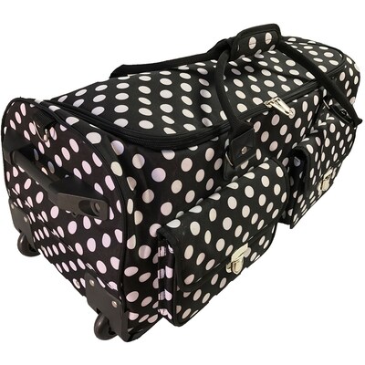 C-Gull Rolling Craft Machine & Supply Bag 2.0, Black With White Polka Dots (10-0014)