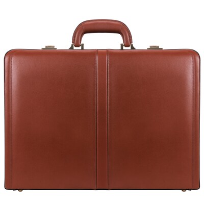 McKlein V Series, HARPER, Top Grain Cowhide Leather, Expandable Attaché Briefcase, Brown (80474)