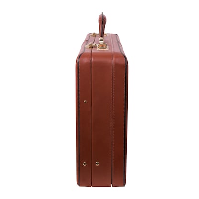 McKlein V Series, HARPER, Top Grain Cowhide Leather, Expandable Attaché Briefcase, Brown (80474)