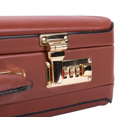 McKlein V Series, HARPER, Top Grain Cowhide Leather, Expandable Attaché Briefcase, Brown (80474)