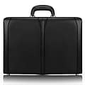 McKlein Turner Expandable Attache Briefcase, Top Grain Cowhide Leather, Black (80485)