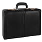 McKlein Turner Expandable Attache Briefcase, Top Grain Cowhide Leather, Black (80485)