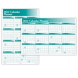 2022 ComplyRight 24 x 36 Dry Erase Calendar, Full Calendar Planner, Green (J0056GR)