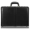 McKlein Reagan Attache Briefcase, Top Grain Cowhide Leather, Black (80445)