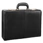 McKlein Reagan Attache Briefcase, Top Grain Cowhide Leather, Black (80445)