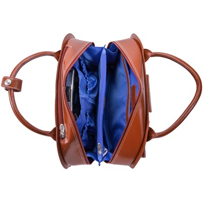 McKlein Edgebrook L Series Laptop Briefcase, Brown Genuine Leather (96314)