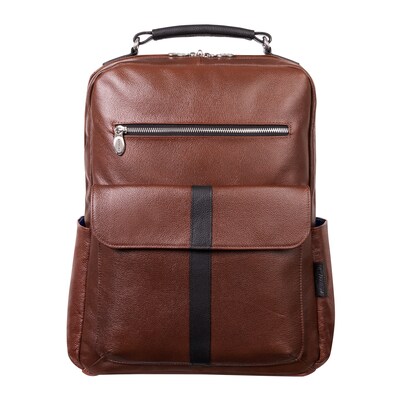 McKlein U Series Logan Laptop Backpack, Brown Leather (19080)