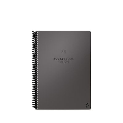 Rocketbook Fusion Reusable Notebook Planner Combo, 6" x 8.8", 7 Page Styles, 42 Pages, Gray (EVRF-E-RC-CIG-FR)