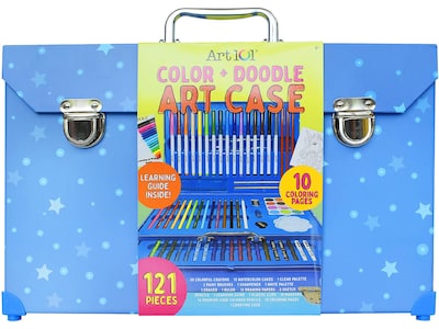 Art 101 Color and Doodle Classic Drawing Kit, Assorted Colors, 121 Pieces (47121)