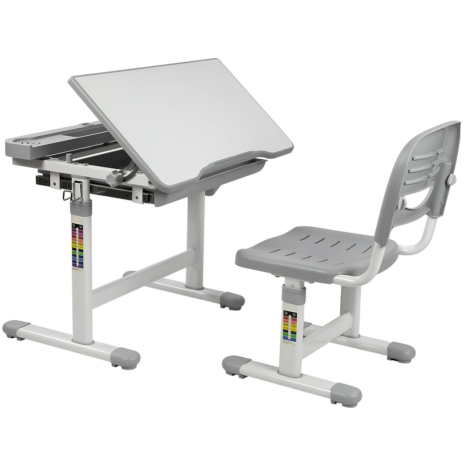 Mount-It! 26 Kids Desk with Chair, Gray (MI-10201)