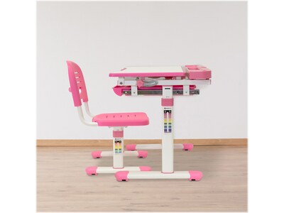 Mount-It! 26" Kid's Desk with Chair, Pink (MI-10203)