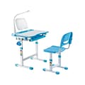 Mount-It! 26 Kids Desk with Chair, LED Lamp, and Book Holder, Blue (MI-10212)
