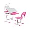 Mount-It! 26 Kids Desk with Chair, LED Lamp, and Book Holder, Pink (MI-10213)