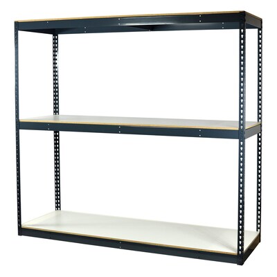 Storage Concepts Bulk Boltless Shelving, 3 Shelves, 72"H x 60"W x 24"D with White Laminated Board (B23-6024-72LH)