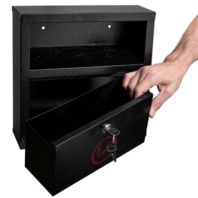 Alpine Industries Steel Quick Clean Cigarette Disposal Bin, Black (490-02-BLK)