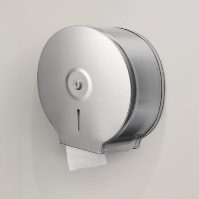 Alpine Industries Jumbo Toilet Tissue Dispenser - Brushed Stainless Steel - 9 Inch Roll With 2.5 Core (482)
