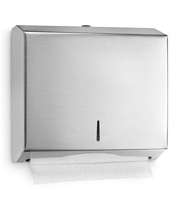 Alpine Industries Centerfold Paper Towel Dispenser, Brushed Stainless Steel (481)