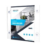 AdirOffice Sign Holder, 8.5 x 11, Clear Acrylic, 2/Pack (639-8511-WSH-2)