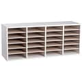 Adiroffice Wood White Adjustable 24 Compartment Literature Organizer (500-24-WHI)