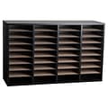 Adiroffice Wood Black Adjustable 36 Compartment Literature Organizer (500-36-BLK)