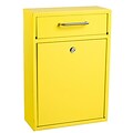 AdirOffice Wall-Mounted Steel Mailbox, Yellow (631-04-YLE)