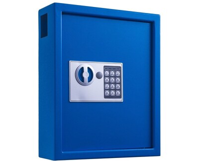 Adiroffice Steel 40 Key Cabinet With Digital Lock, Blue (680-40-BLU)