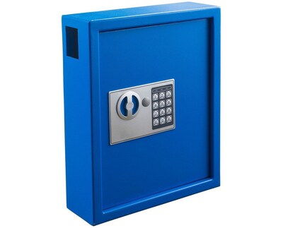 Adiroffice Steel 40 Key Cabinet With Digital Lock, Blue (680-40-BLU)