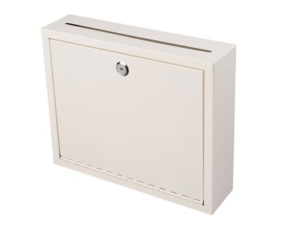 Adiroffice Steel Multi Purpose Large Size Suggestion Drop Box Mailbox, White (631-03-WHI)