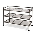 Seville Classic 3-Tier Iron Mesh Utility Shoe Rack, Satin Bronze (SHE15909B)