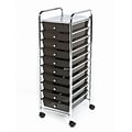 Seville Classics 10 Drawer Black Organizer Cart