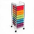 Seville Classics 10-Drawer Organizer Cart, Pearlescent Multi-Color(WEB241)