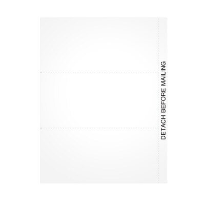 TOPS 1099 Blank Front and Back Tax Form, 1 Part, White, 8 1/2 x 11, 35 Sheets/Pack