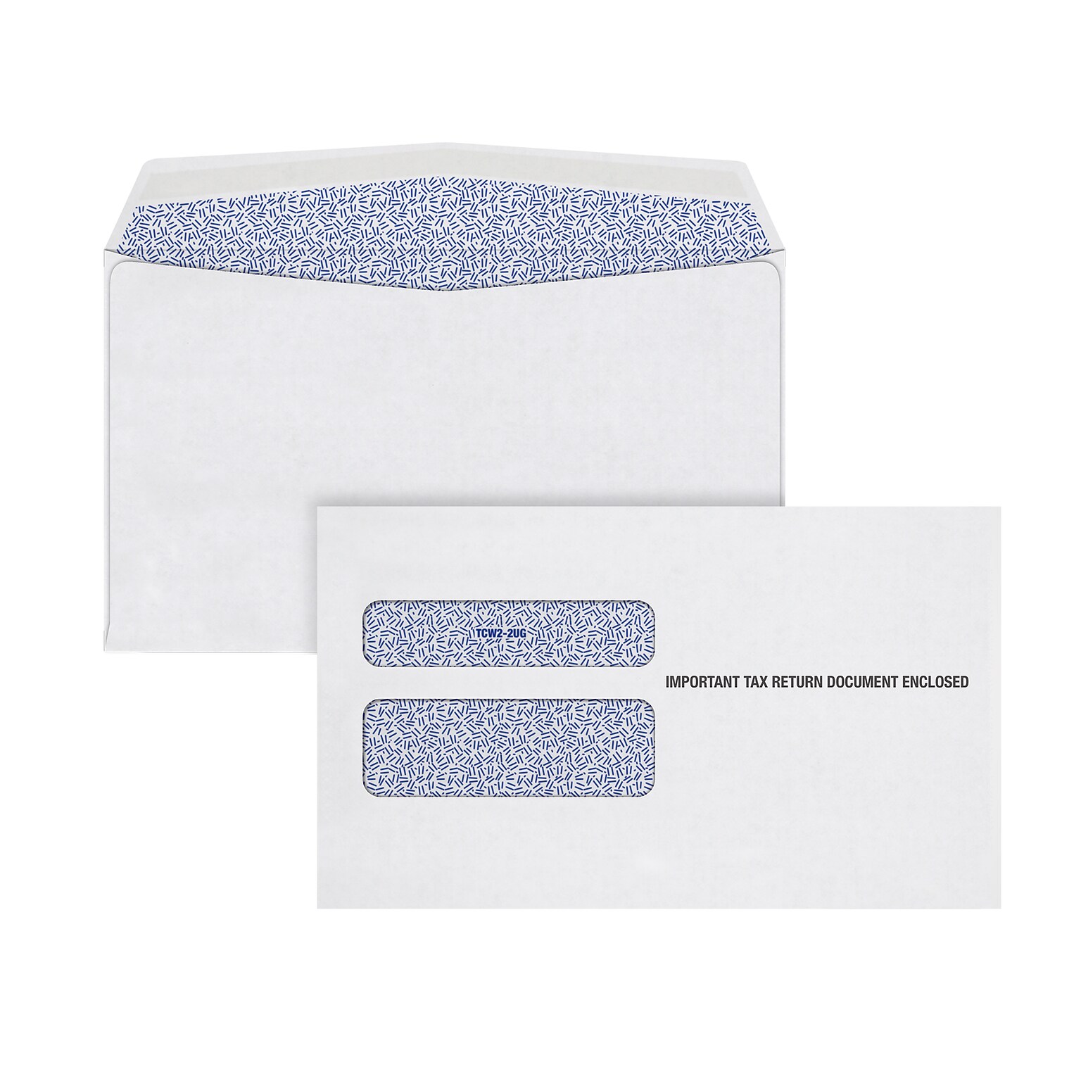 Adams Double Window Continuous Tax Form Envelopes, 100/Pack (7990E-S)