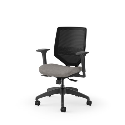 HON Solve Adjustable Lumbar Mid-Back Mesh Task Chair, Black (WILLOW1S)