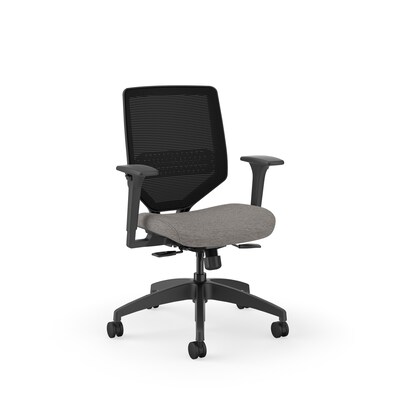 HON Solve Adjustable Lumbar Mid-Back Mesh Task Chair, Black (WILLOW1S)