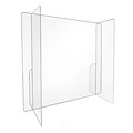 Gemini Surface Mount Paneled Sneeze Guard, 32H x 32W, Clear Acrylic (PSG3232-NW-177)