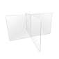 Gemini Freestanding XY Table Divider, 24"H x 48"W, Clear Acrylic (Clear Acrylic )