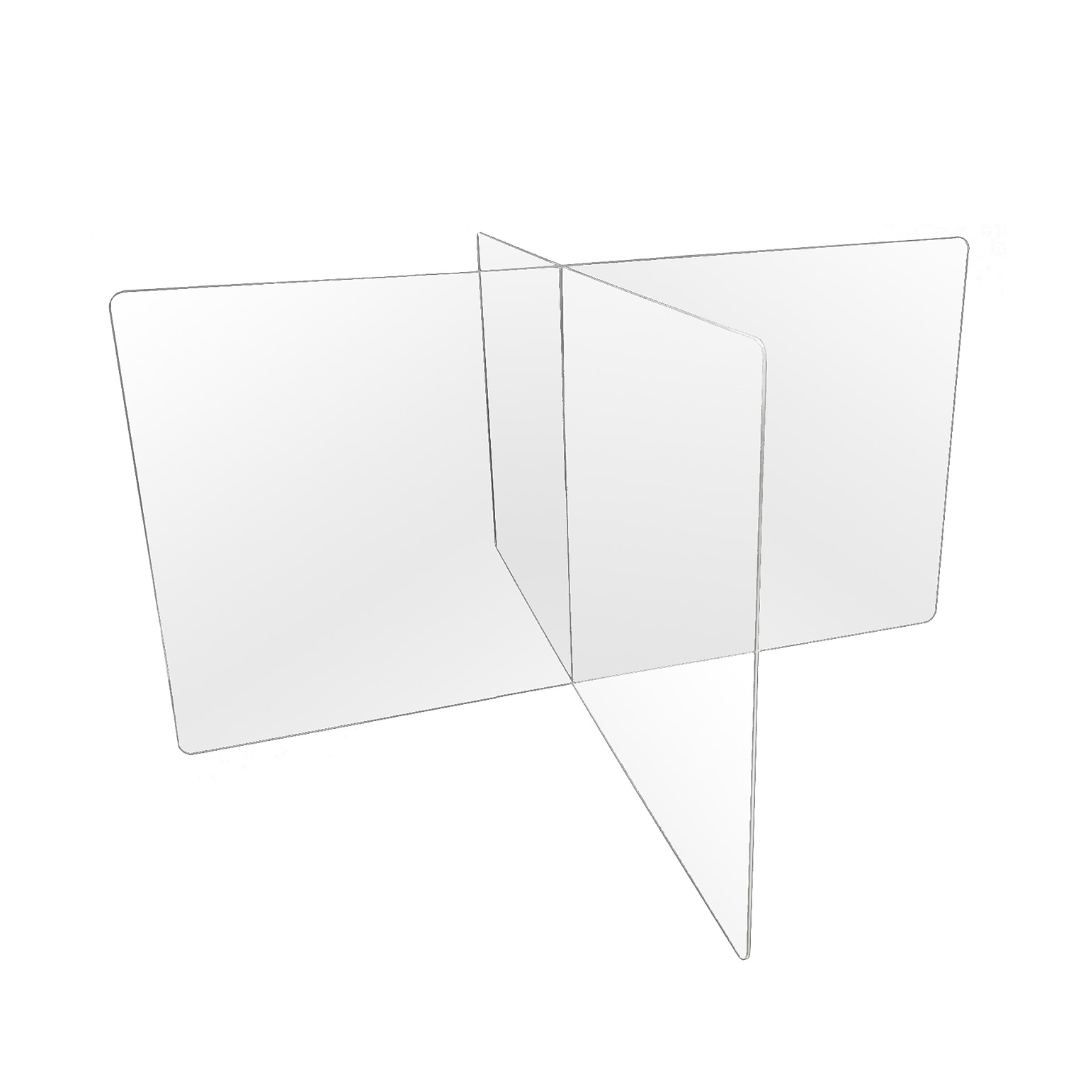 Gemini Freestanding XY Table Divider, 24H x 48W, Clear Acrylic (Clear Acrylic )