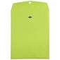 JAM Paper® 10 x 13 Open End Catalog Colored Envelopes with Clasp Closure, Ultra Lime Green, 100/Pack