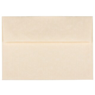 JAM Paper® A7 Parchment Invitation Envelopes, 5.25 x 7.25, Natural Recycled, 25/Pack (35394)