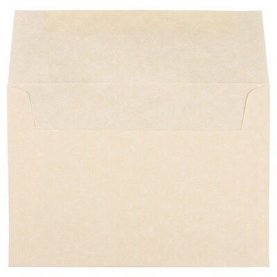 JAM Paper A7 Parchment Invitation Envelopes, 5.25 x 7.25, Natural Recycled, 50/Pack (35394I)