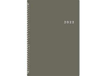 2022 Blue Sky 5.88 x 8.13 Weekly & Monthly Planner, Olive Green (133018)