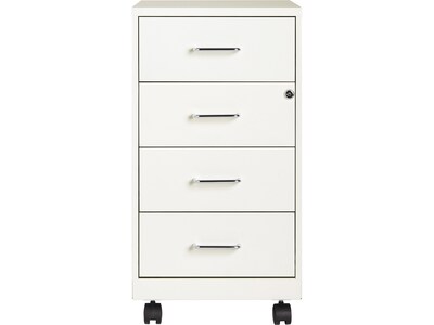 Office Designs 4-Drawer Mobile Organizer, Pearl White (21590)