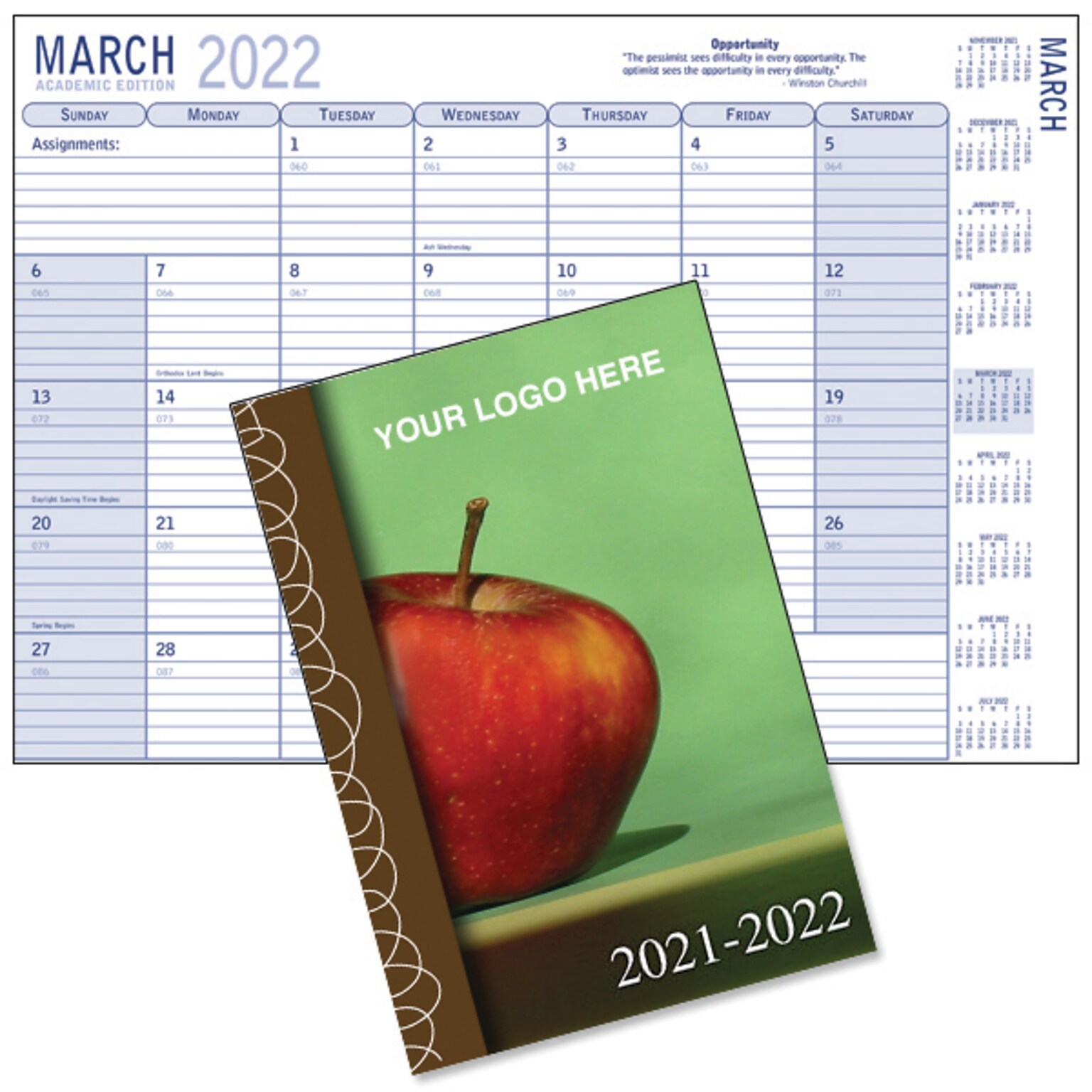 Custom HDI Academic Desk Planner