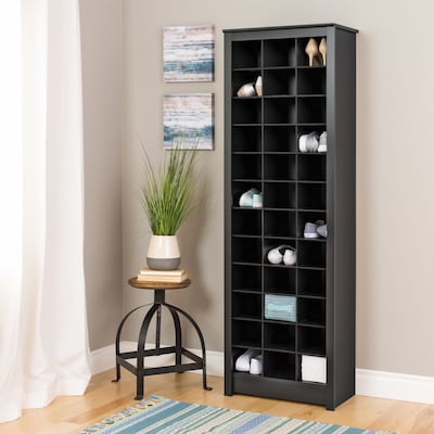 Prepac Space-Saving Shoe Storage Cabinet, Black (BUSR-0009-1)